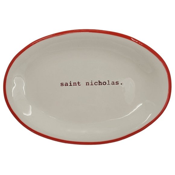 Rae Dunn by Magenta saint nicholas. Oval Plate for Appetizers Cookies - Picture 1 of 5
